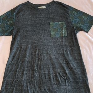 On the Byas paisley pocket tee